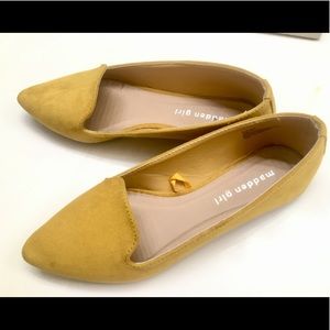 Madden girl mustard color flats